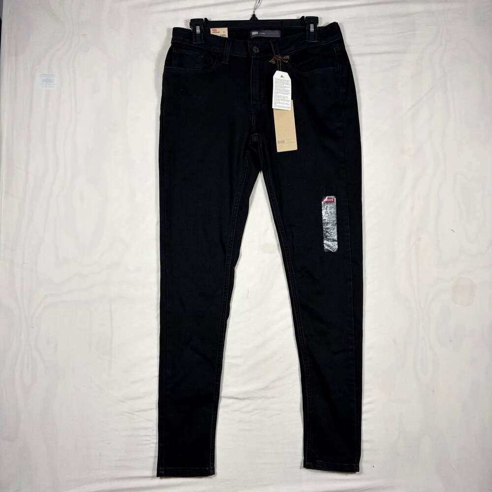 Levi's 535 Super Skinny Jeans Size 11M/30 Black Ultra Low Rise